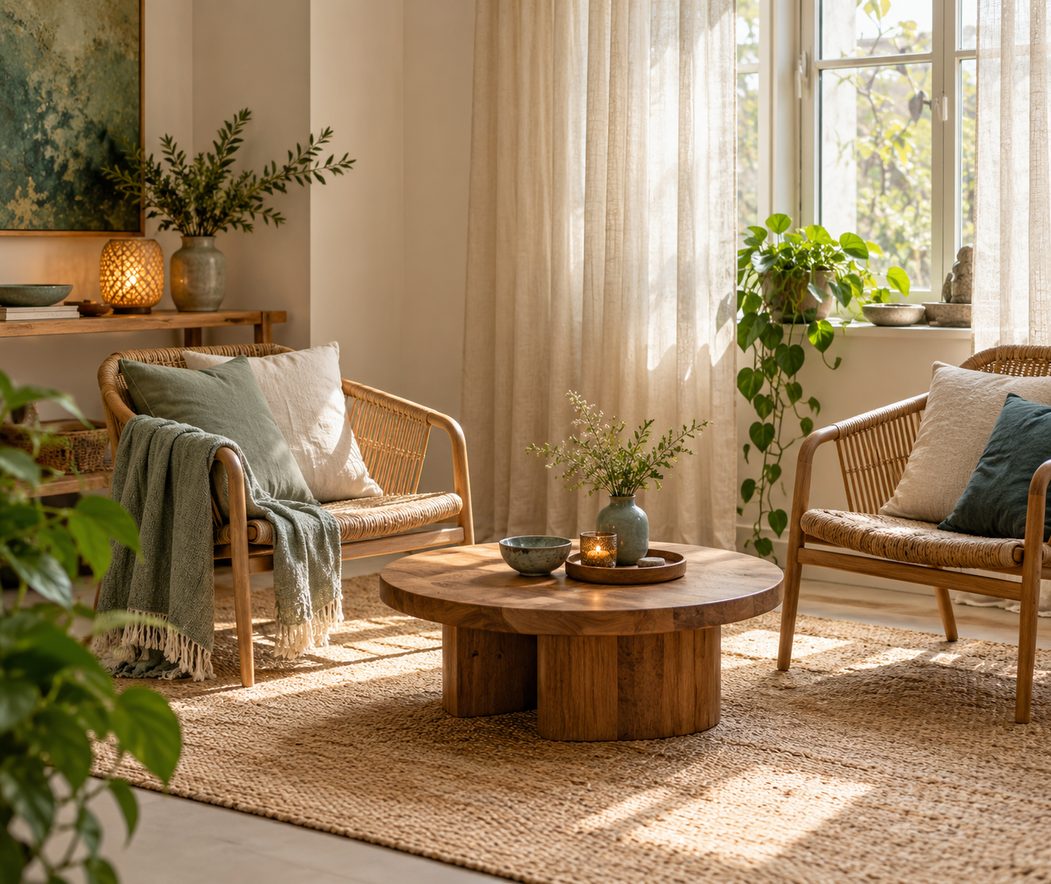 Angolo di accoglienza con poltrone e luce naturale, immagine provvisoria